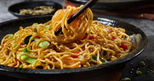 Chow Mein Noodle with chopsticks